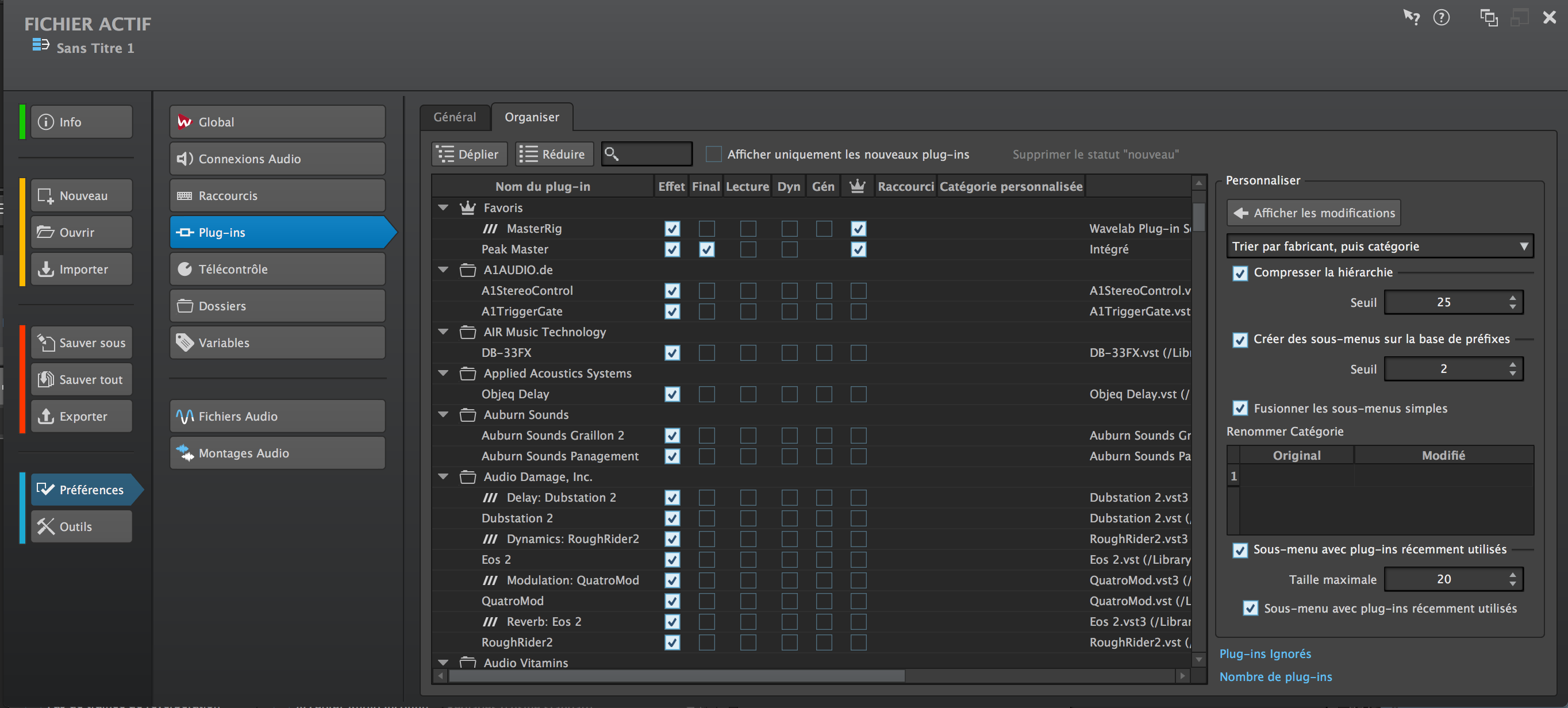 Steinberg WaveLab Pro 9.5 : pluginsmess
