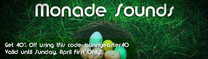 Monade Sounds New Title Easter Sale Banner Monade Sounds New Title Easter Sale Banner