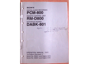 PCM 800 MODE D EMPLOI