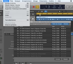 Apple Logic Pro X : annulation Apple Logic Pro X : annulation