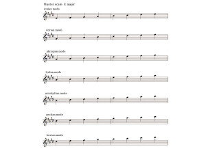 E major modes
