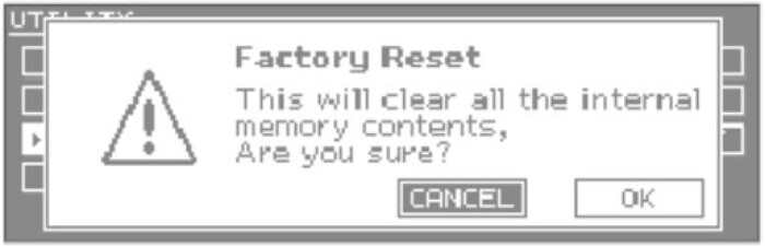 Integra 7 Factory reset confirm Integra 7 Factory reset confirm