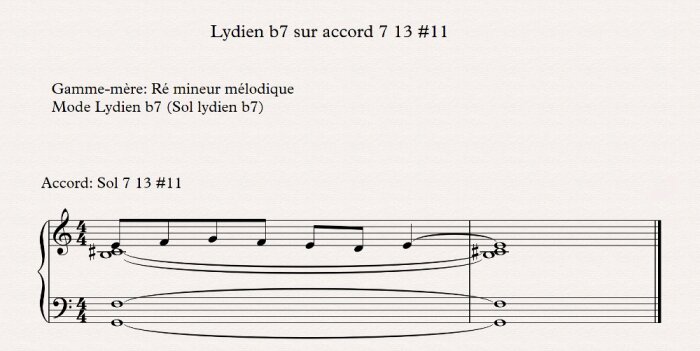lydien b7 sur accord 7 13 #11 lydien b7 sur accord 7 13 #11