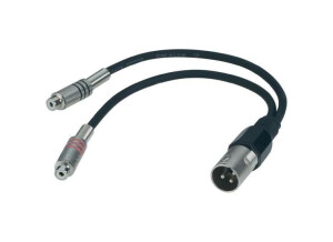 cable adaptateur 2 rca femelles 1 xlr male paccs