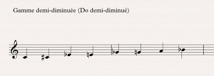 gamme demi diminuee gamme demi diminuee