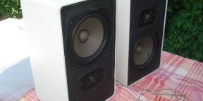 ENCEINTE BRAUN L500/1 Vintage laquée blanches