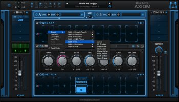 Blue Cat Audio Axiom : Photo 7 Choix effets Blue Cat Audio Axiom : Photo 7 Choix effets