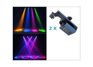 Eclairage JB SYSTEMS LIGHT 2 X DYNAMO 250 1 TELECOMMANDE 1 CABLE DMX 6M Scanners