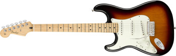 Fender Player Stratocaster LH : Player Stratocaster Left Handed, Maple Fingerboard, 3 Color Sunburst