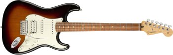 Fender Player Stratocaster HSS : Player Stratocaster HSS, Pau Ferro Fingerboard, 3 Color Sunburst Fender Player Stratocaster HSS : Player Stratocaster HSS, Pau Ferro Fingerboard, 3 Color Sunburst
