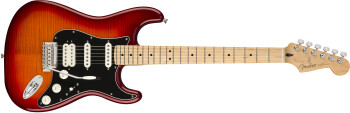 Fender Player Stratocaster HSS Plus Top : Player Stratocaster HSS Plus Top, Maple Fingerboard, Aged Cherry Burst