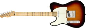 Fender Player Telecaster LH : Player Telecaster Left Handed, Maple Fingerboard, 3 Color Sunburst Fender Player Telecaster LH : Player Telecaster Left Handed, Maple Fingerboard, 3 Color Sunburst