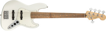 Fender Player Jazz Bass V : Player Jazz Bass V, Pau Ferro Fingerboard, Polar White