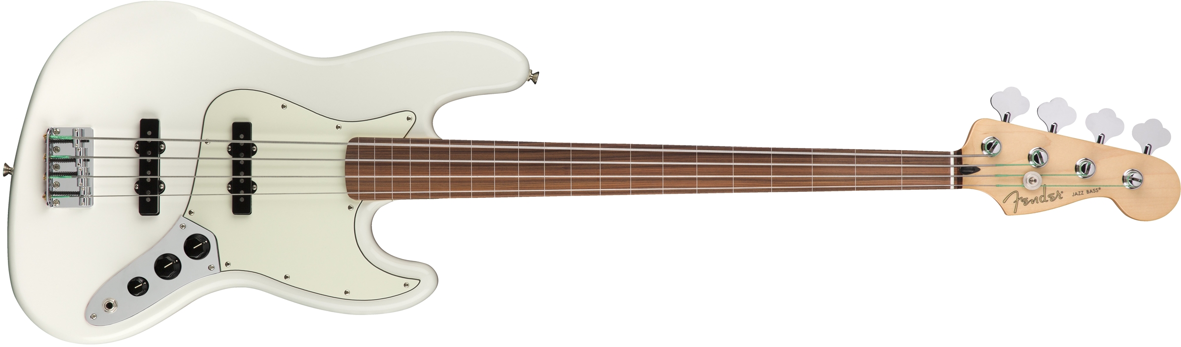 Fender Player Jazz Bass Fretless : Player Jazz Bass Fretless, Pau Ferro Fingerboard, Polar White