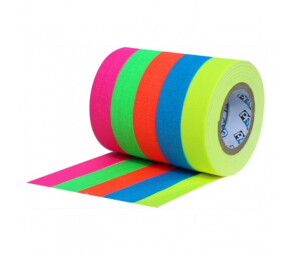 mini gaffer fluo tissu lot de 5 couleurs 12 12mm x 55m