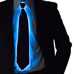 led blue tie