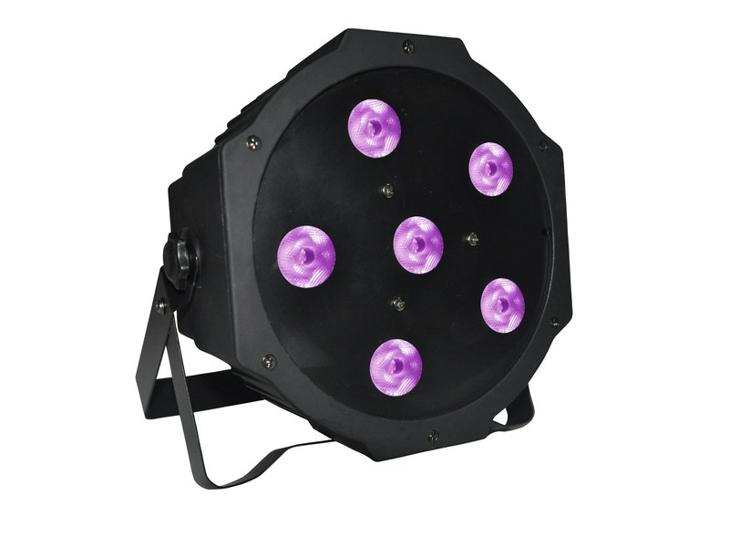 power lighting par slim 6x3w uv 252602