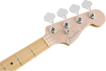 Flea Active Jazz Bass Head Stock Front   Satin Shell Pink Flea Active Jazz Bass Head Stock Front   Satin Shell Pink