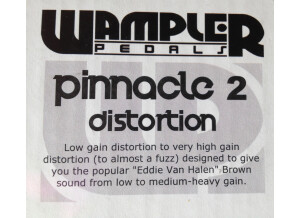 Wampler Pedals Pinnacle Distortion Limited (84723)
