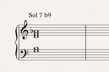 Théorie musicale : accord dominante 7 b9