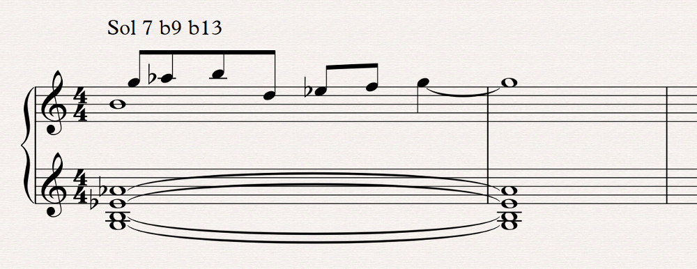 Th&eacute;orie musicale : 02 exemple phrygien bécarre 3