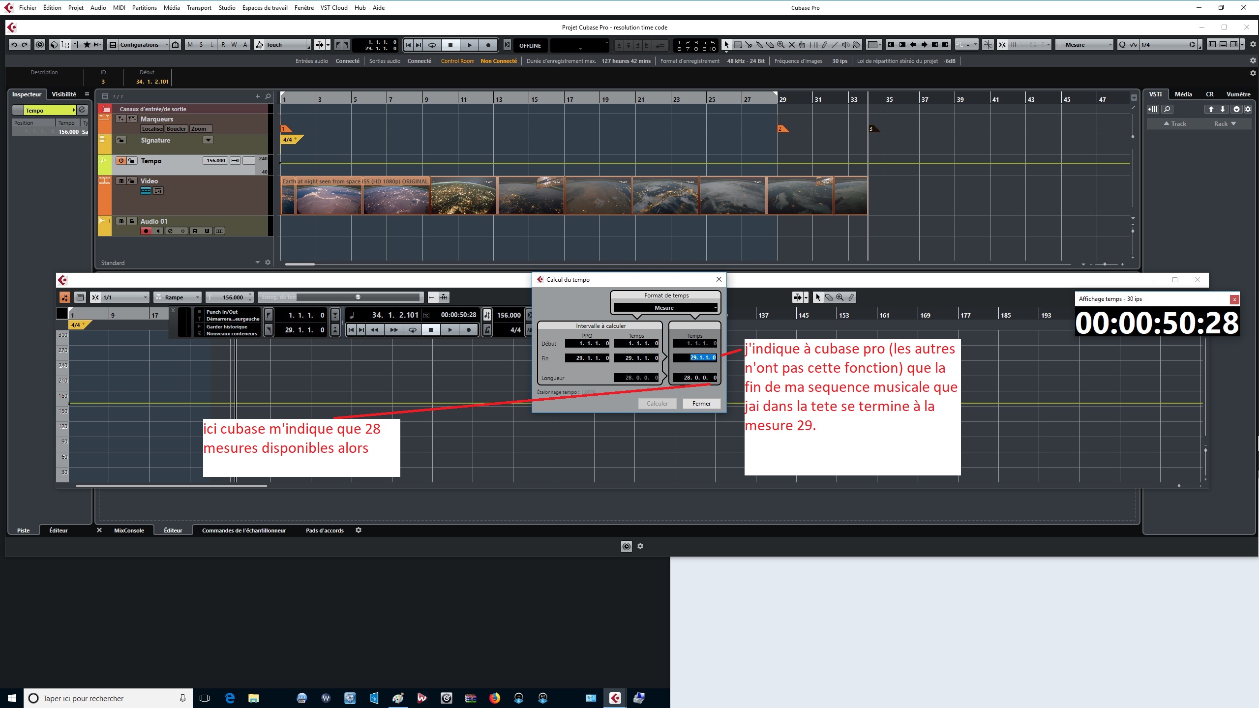 05 ici je vais rentrer la valeur 34.1.2.101 qui est la valeur de mesure de ma derniere image avec le nombre de tic exacte