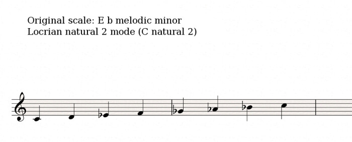 Half diminished scale 1