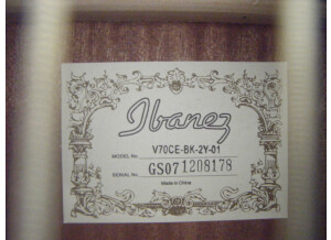 Ibanez V-Series - V-70CE BK