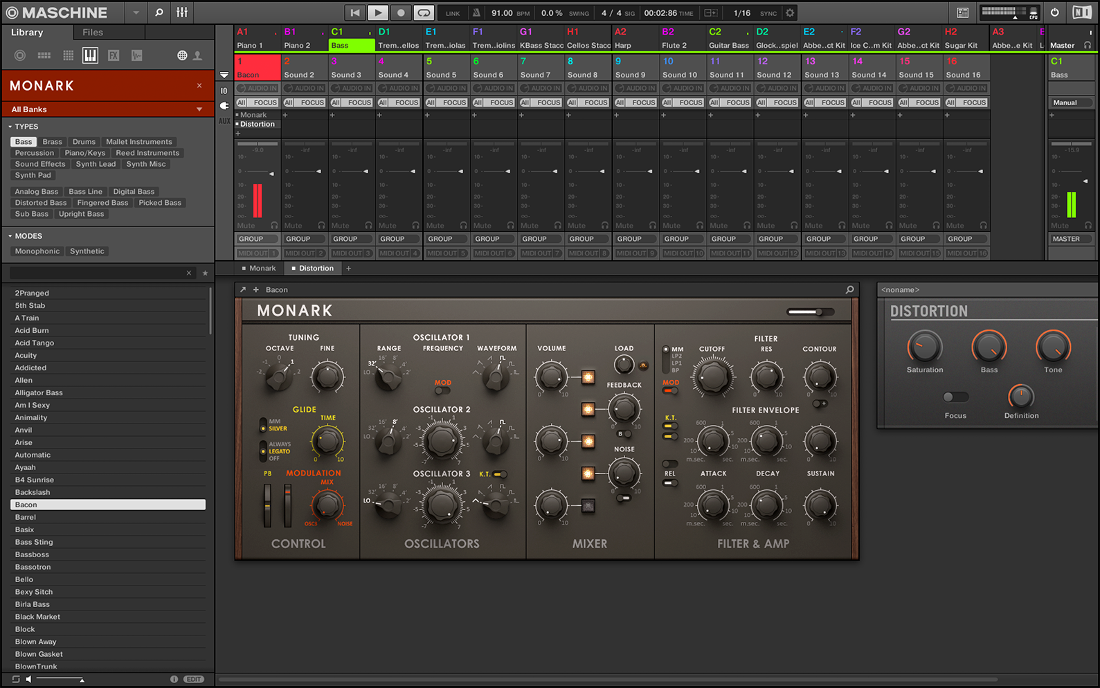 Native Instruments Maschine Mikro mk3 : MASCHINE Screenshot PLUG IN