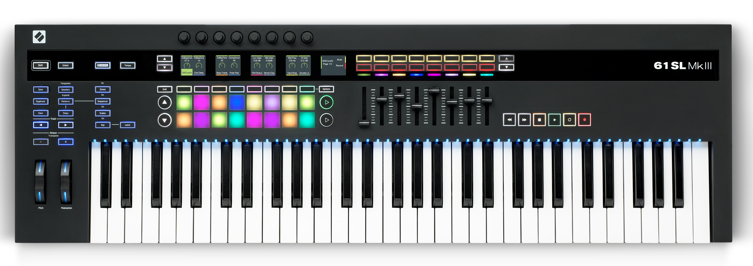 Novation 61 SL MkIII : 61SL_MKIII_Overhead_Ableton-2