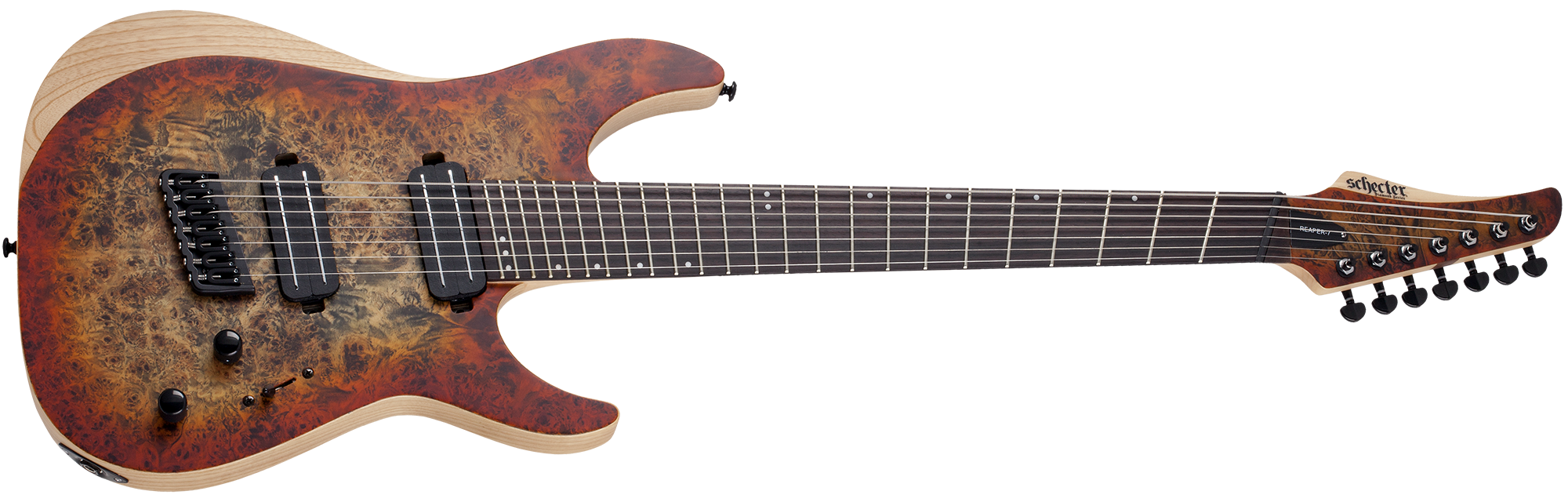 Schecter Reaper-7 Multiscale : REAPER-7 MS INFERNOBURST TILT