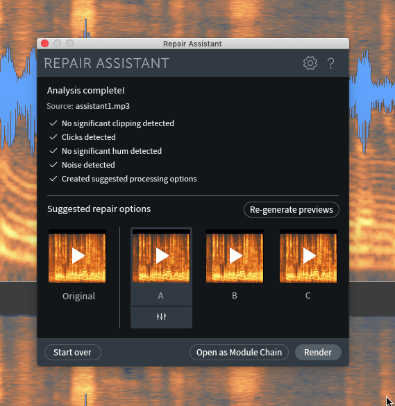 iZotope RX 7 Advanced : repaiassistant