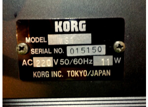 Korg WS Ex Serial