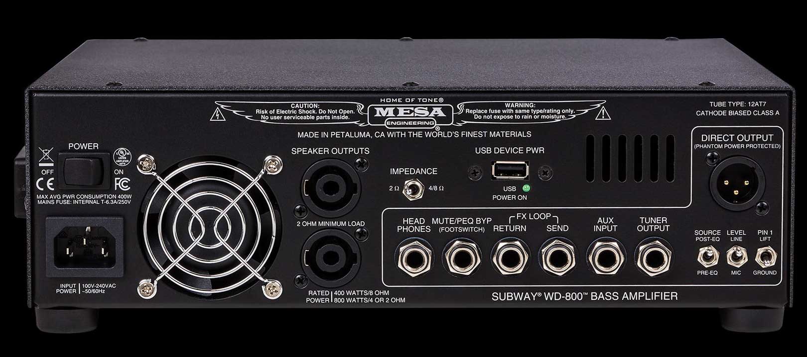 Mesa Boogie Subway WD-800 : subway_wd-800-back-hr