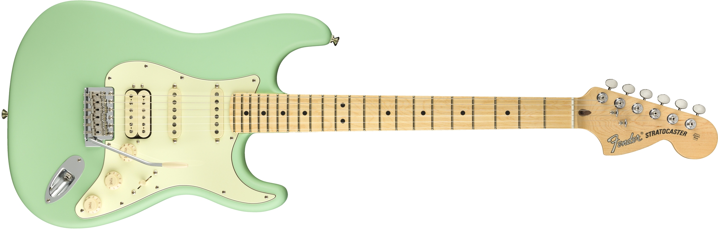 Fender American Performer Stratocaster HSS : American Performer Stratocaster HSS Satin Surf Green