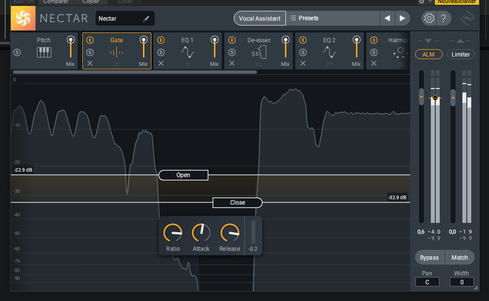 iZotope Nectar 3 : gate