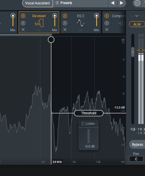 iZotope Nectar 3 : deesser