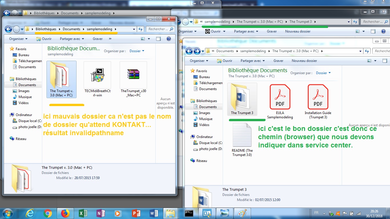 Native Instruments Kontakt 6 : 8 nom du dossier que l'on doit appliquer dans service center pour valider l instalation de cette banque de sons