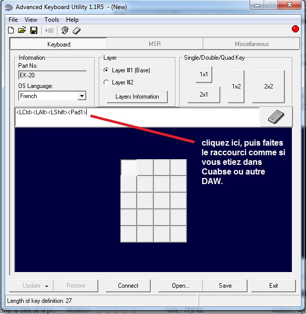 entrez le raccourci clavier