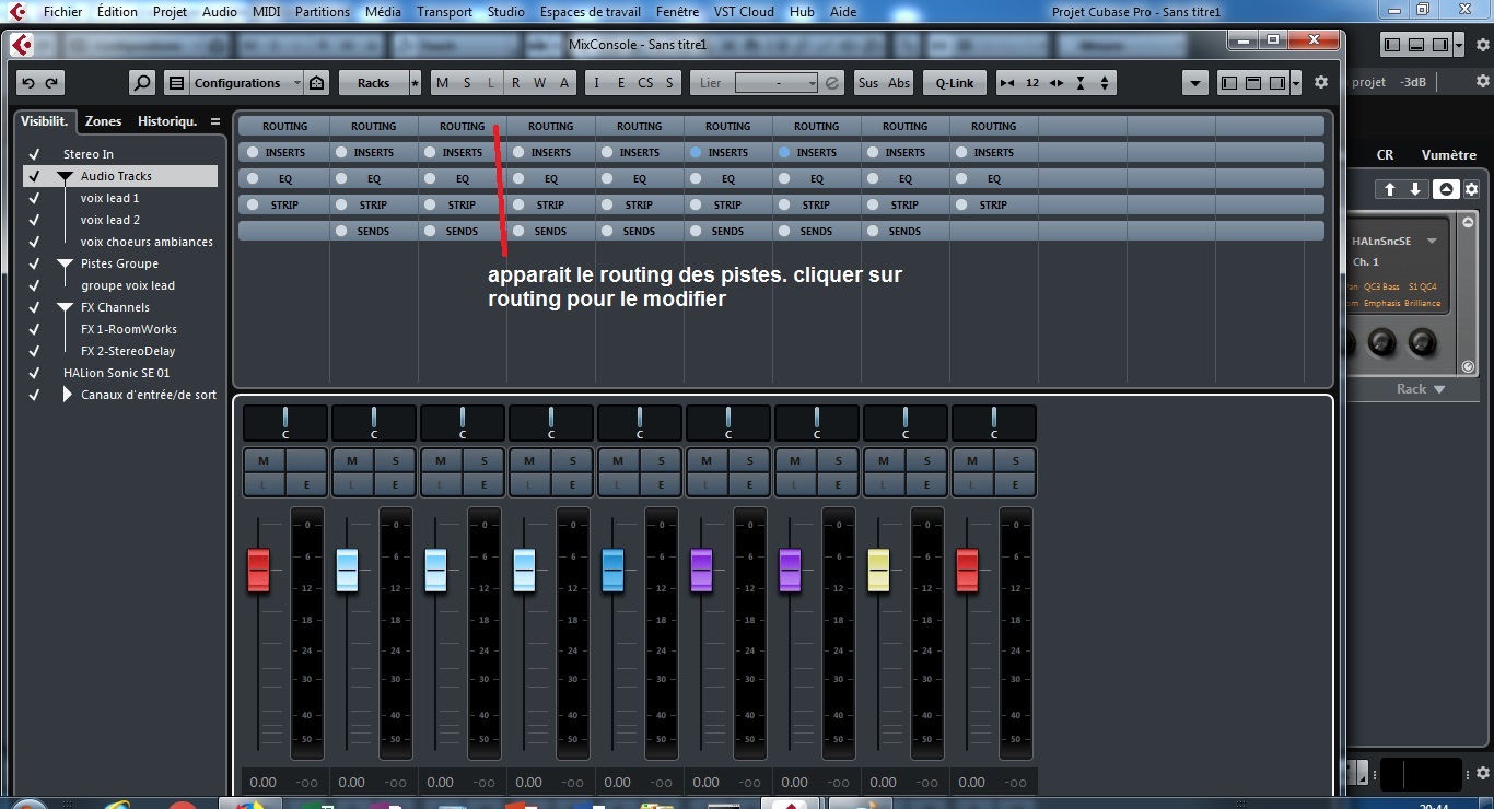 6 table de mixage pour chosir le routing