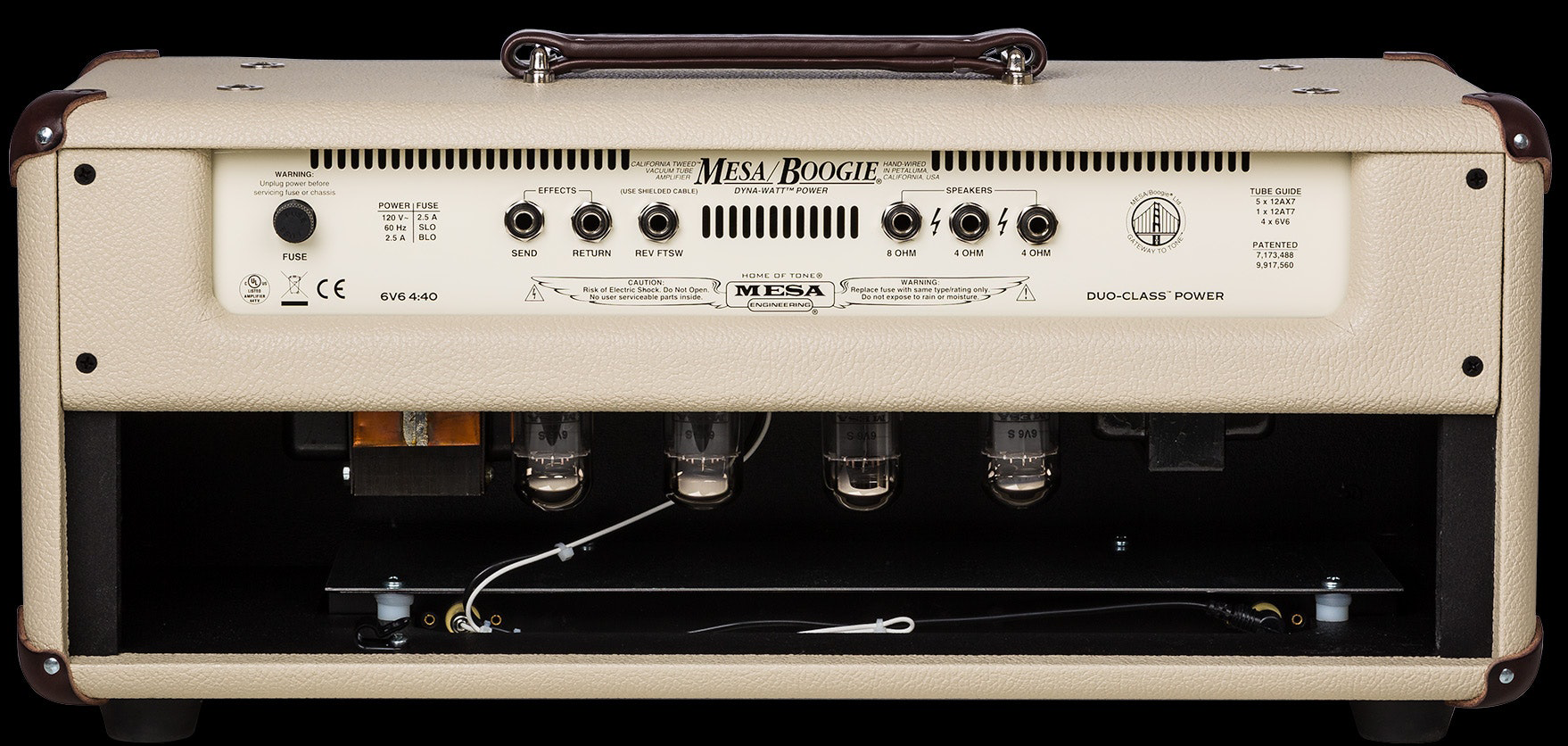 Mesa Boogie California Tweed 6V6 4:40 Head : CalTweed-Head-back-hr