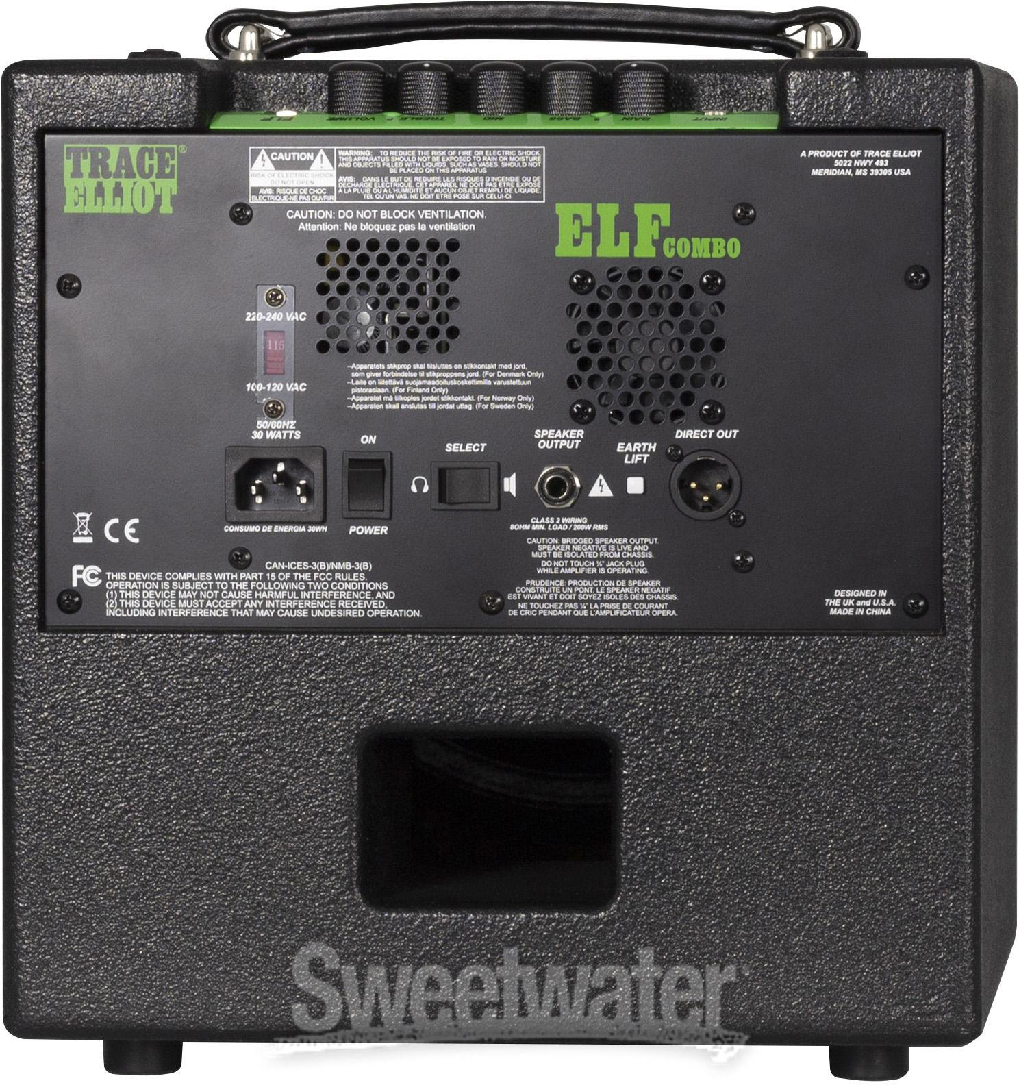 Trace Elliot ELF 1x8 Combo : ELF118C-rear