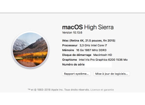 Apple iMac (Retina 4K, 21.5 pouces, fin 2015) (64036)