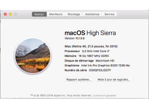 Apple iMac (Retina 4K, 21.5 pouces, fin 2015) (7032)