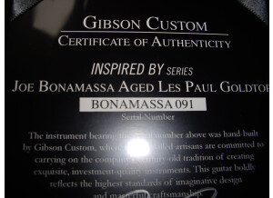 Gibson Custom Shop Les Paul Joe Bonamassa Aged