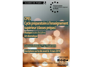 affichette concours CPES 2019