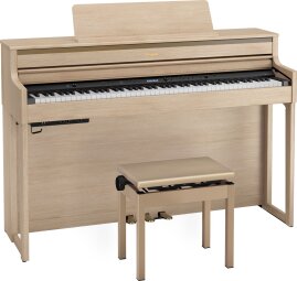 Roland HP704 : gallery_hp704_angle_bench_light_oak Roland HP704 : gallery_hp704_angle_bench_light_oak