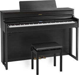Roland HP704 : gallery_hp704_angle_bench_charcoal_black