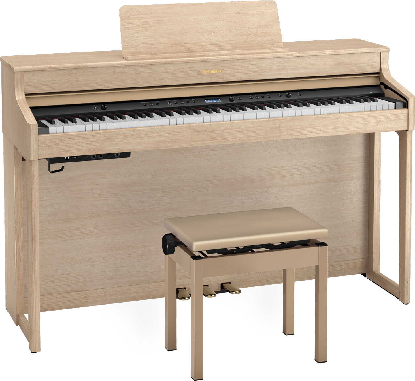 Roland HP702 : gallery_hp702_angle_bench_light_oak