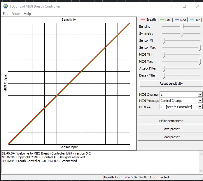 1 reglage dans le soft de chez tec ici breath control en cc2